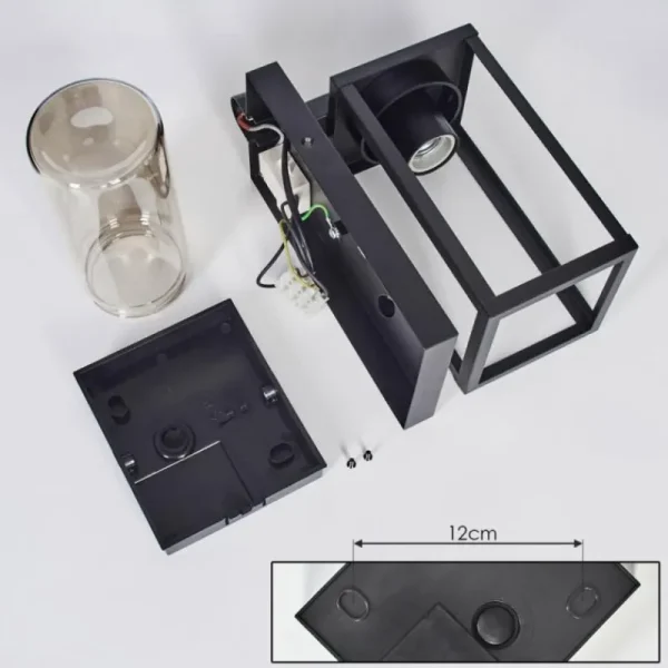 hofstein Portalis Lampe murale d´extérieur Noir, 1 lumière, Détecteur de mouvement* Lampes Modernes