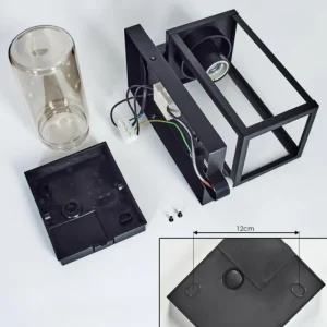 hofstein Portalis Lampe murale d´extérieur Noir, 1 lumière, Détecteur de mouvement* Lampes Modernes