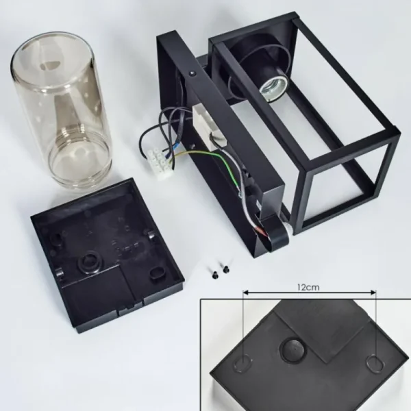 hofstein Portalis Lampe murale d´extérieur Noir, 1 lumière, Détecteur de mouvement* Lampes Modernes