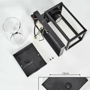hofstein Portalis Lampe murale d´extérieur Noir, 1 lumière, Détecteur de mouvement* Lampes Modernes