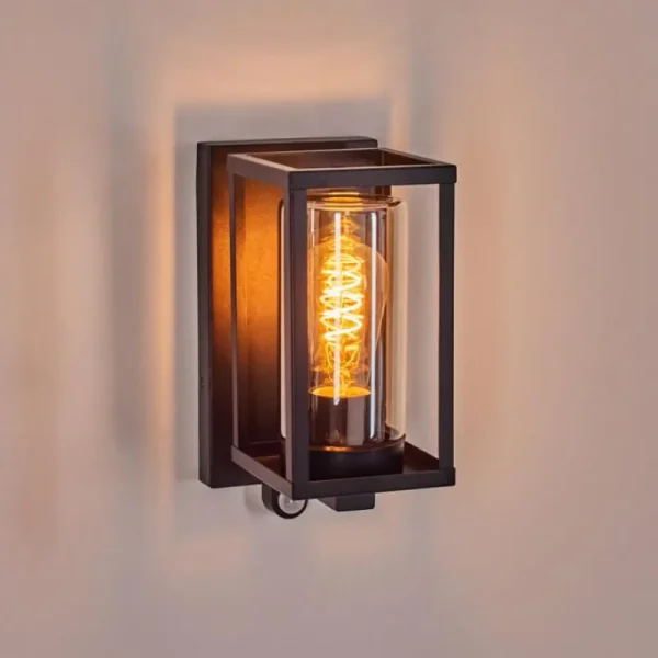 hofstein Portalis Lampe murale d´extérieur Noir, 1 lumière, Détecteur de mouvement* Lampes Modernes
