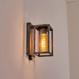 hofstein Portalis Lampe murale d´extérieur Noir, Argenté, 1 lumière, Détecteur de mouvement* Lampes Modernes