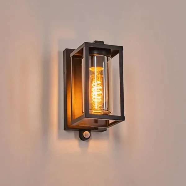 hofstein Portalis Lampe murale d´extérieur Noir, 1 lumière, Détecteur de mouvement* Lampes Modernes