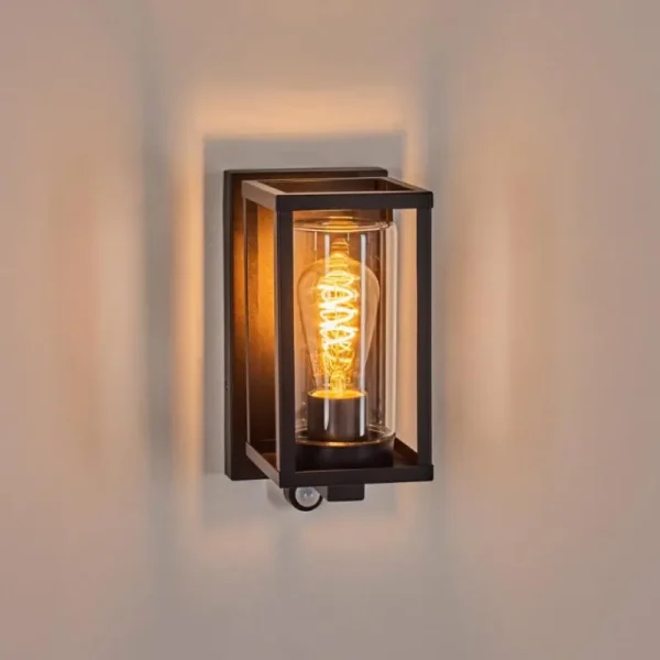 hofstein Portalis Lampe murale d´extérieur Noir, 1 lumière, Détecteur de mouvement* Lampes Modernes