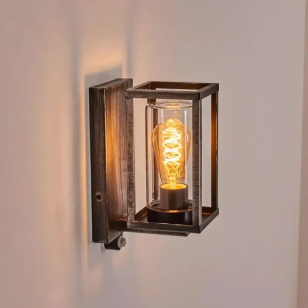 hofstein Portalis Lampe murale d´extérieur Noir, Argenté, 1 lumière, Détecteur de mouvement* Lampes Modernes