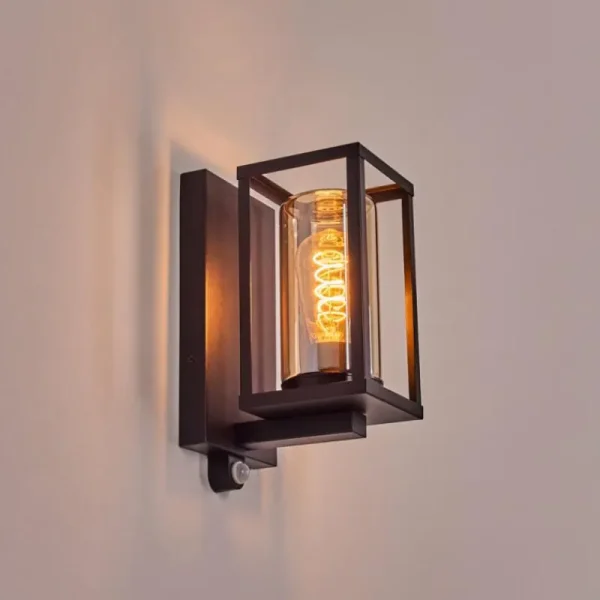 hofstein Portalis Lampe murale d´extérieur Noir, 1 lumière, Détecteur de mouvement* Lampes Modernes