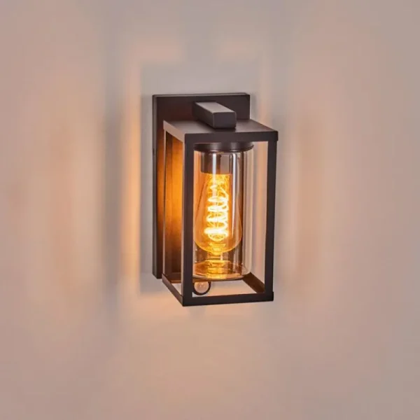 hofstein Portalis Lampe murale d´extérieur Noir, 1 lumière, Détecteur de mouvement* Lampes Modernes
