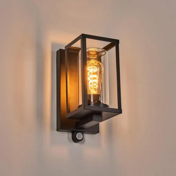 hofstein Portalis Lampe murale d´extérieur Noir, 1 lumière, Détecteur de mouvement* Lampes Modernes