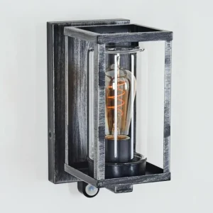 hofstein Portalis Lampe murale d´extérieur Noir, Argenté, 1 lumière, Détecteur de mouvement* Lampes Modernes