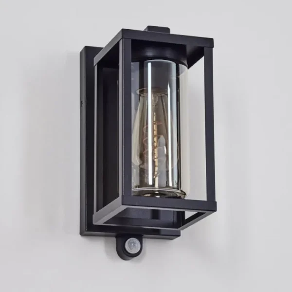 hofstein Portalis Lampe murale d´extérieur Noir, 1 lumière, Détecteur de mouvement* Lampes Modernes