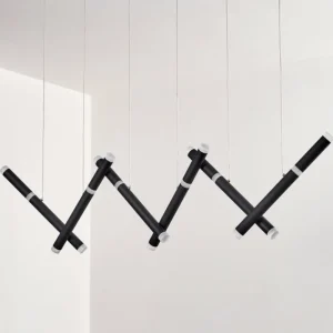hofstein Pousseline Suspension, Suspension LED Noir, 1 lumière* Lampes Modernes