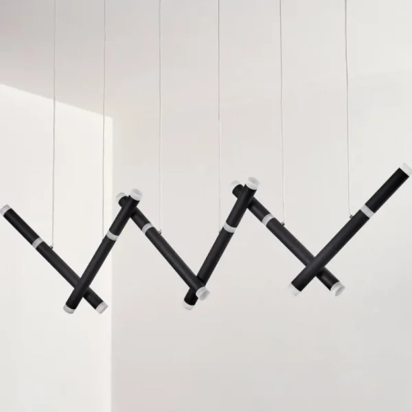 hofstein Pousseline Suspension, Suspension LED Noir, 1 lumière* Lampes Modernes