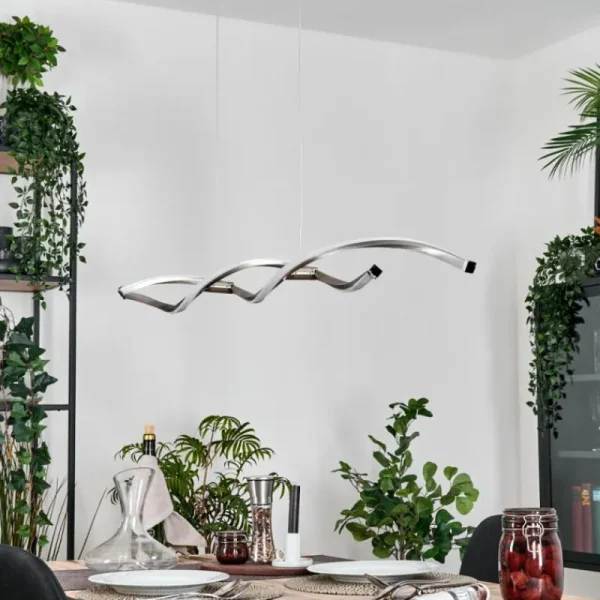 hofstein Radogna Suspension, Suspension LED Argenté, 2 lumières* Lampes Modernes