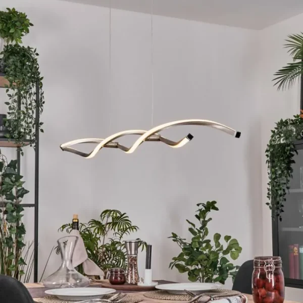 hofstein Radogna Suspension, Suspension LED Argenté, 2 lumières* Lampes Modernes