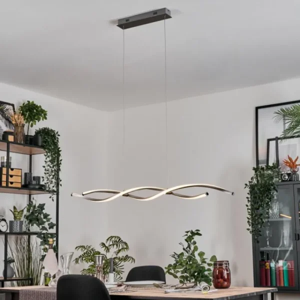 hofstein Radogna Suspension, Suspension LED Argenté, 2 lumières* Lampes Modernes