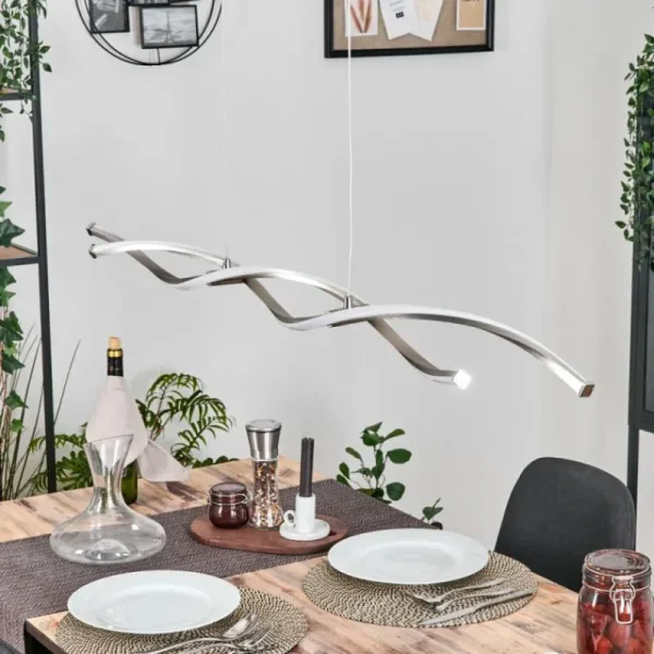 hofstein Radogna Suspension, Suspension LED Argenté, 2 lumières* Lampes Modernes