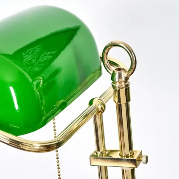 hofstein Ragaz Lampe de banquier, Lampe de bureau, Lampe à poser Laiton, 1 lumière* Lampes En Verre