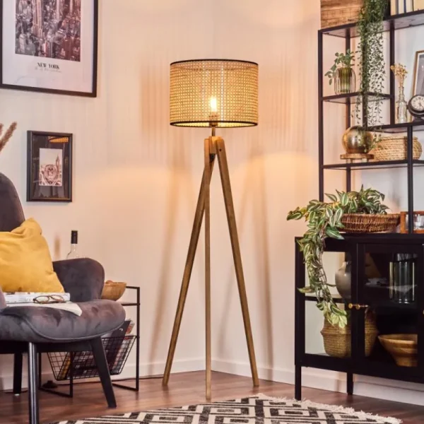 hofstein Ramila Lampadaire, Liseuse Écru, Noir, 1 lumière* Lampes Modernes
