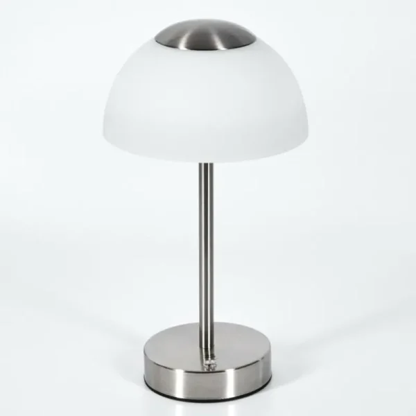 hofstein Rands Lampe à poser LED Nickel mat, 1 lumière* Lampes En Verre