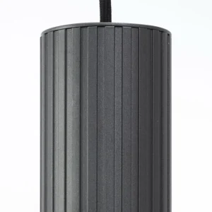 Luminaires Brilliant Riffelini Suspension Noir, 3 lumières* Lampes En Verre