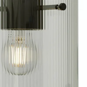 Luminaires Brilliant Riffelini Suspension Noir, 3 lumières* Lampes En Verre