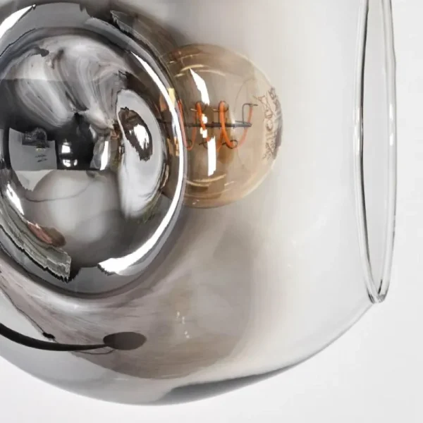 hofstein Ripoll Lampadaire Chrome, Clair, Fumé, 4 lumières* Lampes Modernes