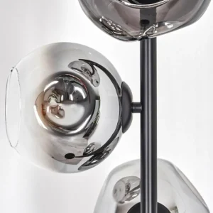 hofstein Ripoll Lampadaire Chrome, Clair, Fumé, 4 lumières* Lampes Modernes