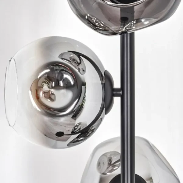 hofstein Ripoll Lampadaire Chrome, Clair, Fumé, 4 lumières* Lampes Modernes