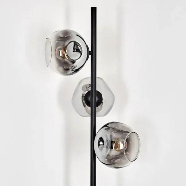 hofstein Ripoll Lampadaire Chrome, Clair, Fumé, 3 lumières* Lampes Modernes