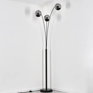 hofstein Ripoll Lampadaire Chrome, 3 lumières* Lampes En Verre