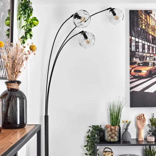 hofstein Ripoll Lampadaire Clair, 3 lumières* Lampes En Verre