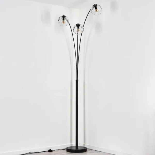 hofstein Ripoll Lampadaire Clair, 3 lumières* Lampes En Verre