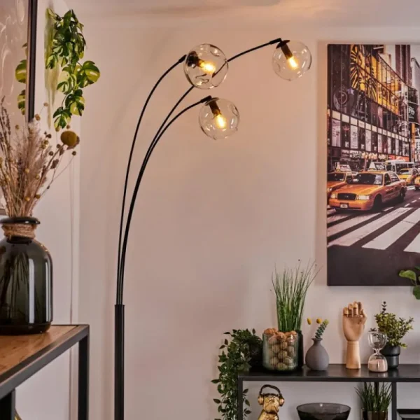 hofstein Ripoll Lampadaire Clair, 3 lumières* Lampes En Verre