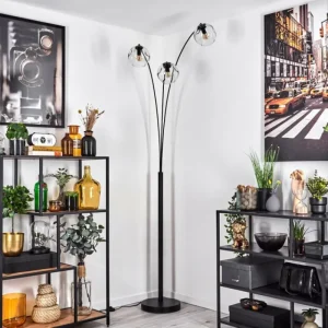 hofstein Ripoll Lampadaire Clair, 3 lumières* Lampes En Verre