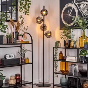 hofstein Ripoll Lampadaire Fumé, 4 lumières* Lampes Modernes