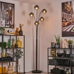 hofstein Ripoll Lampadaire Noir, 5 lumières* Lampes Modernes