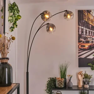 hofstein Ripoll Lampadaire Noir, 3 lumières* Lampes Modernes