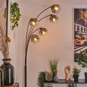 hofstein Ripoll Lampadaire Noir, 5 lumières* Lampes Modernes
