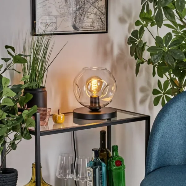 hofstein Ripoll Lampe à poser Clair, 1 lumière* Lampes En Verre