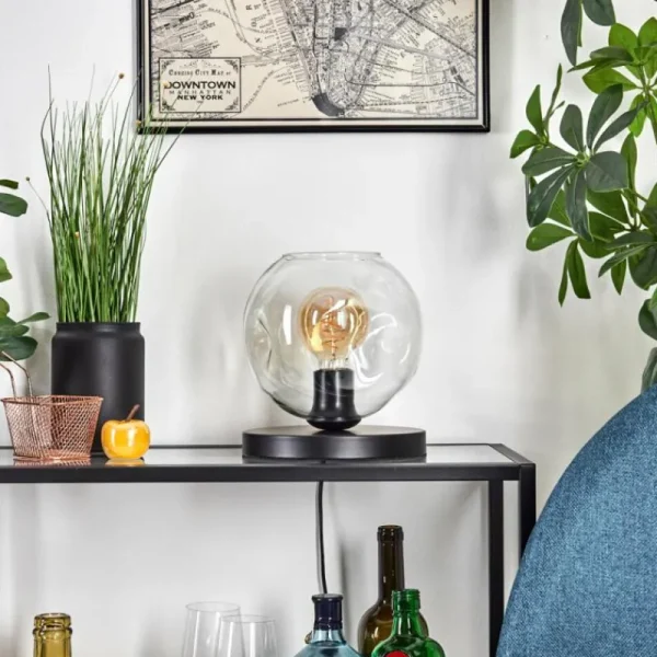 hofstein Ripoll Lampe à poser Clair, 1 lumière* Lampes En Verre