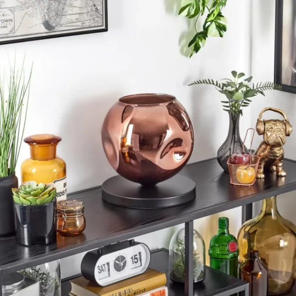 hofstein Ripoll Lampe à poser Cuivré, 1 lumière* Lampes En Verre