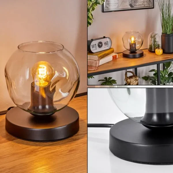 hofstein Ripoll Lampe à poser Noir, 1 lumière* Lampes En Verre