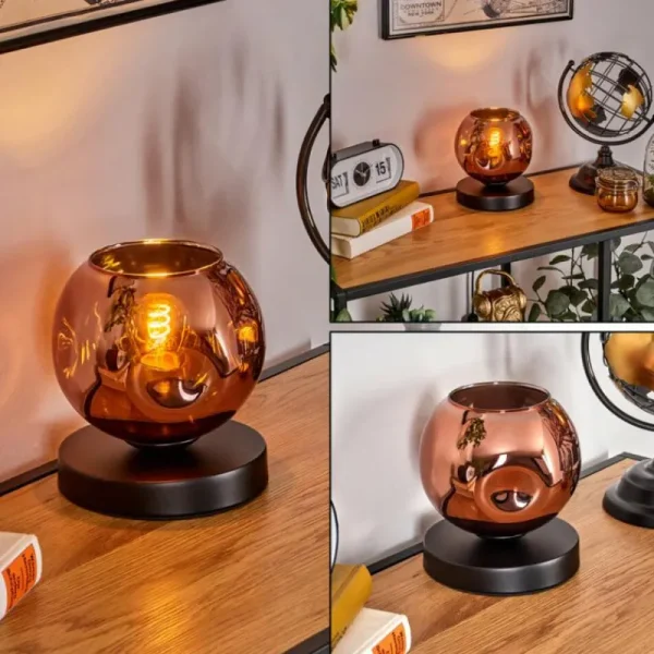 hofstein Ripoll Lampe à poser Noir, 1 lumière* Lampes En Verre