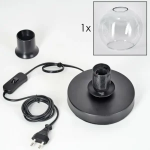 hofstein Ripoll Lampe à poser Noir, 1 lumière* Lampes En Verre