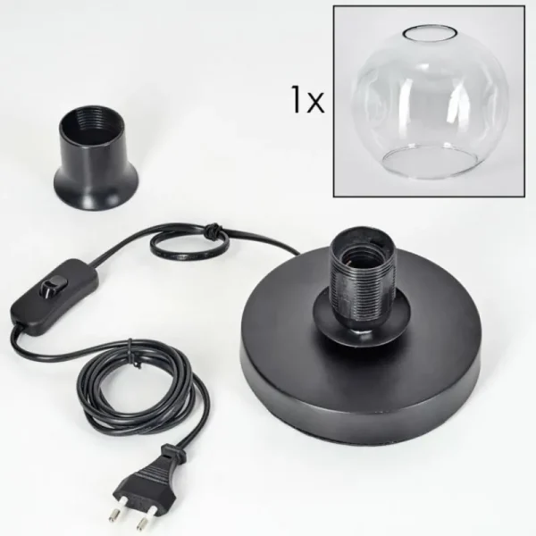 hofstein Ripoll Lampe à poser Noir, 1 lumière* Lampes En Verre