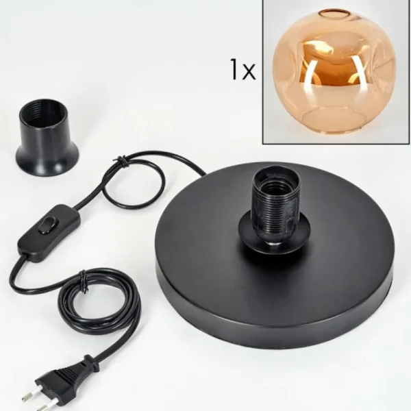 hofstein Ripoll Lampe à poser Noir, 1 lumière* Lampes En Verre