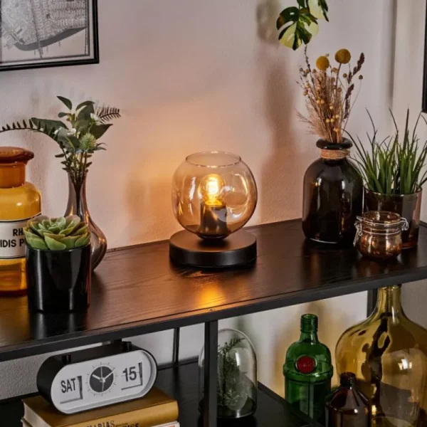 hofstein Ripoll Lampe à poser Noir, 1 lumière* Lampes En Verre