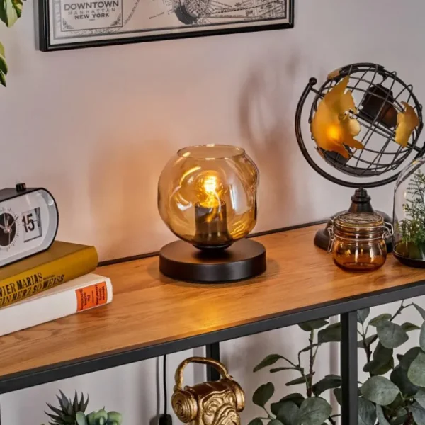 hofstein Ripoll Lampe à poser Noir, 1 lumière* Lampes En Verre