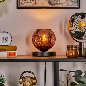 hofstein Ripoll Lampe à poser Noir, 1 lumière* Lampes En Verre