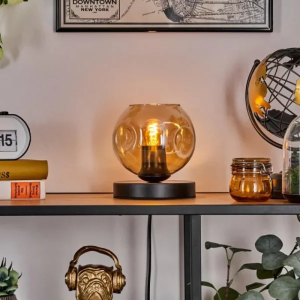hofstein Ripoll Lampe à poser Noir, 1 lumière* Lampes En Verre